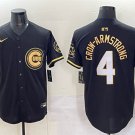 Men's Chicago Cubs #4 Pete Crow-Armstrong Black/Gold 'Ryne Sandberg Tribute' Vapor Jersey