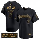 Men's Kansas City Royals #7 Bobby Witt Jr. ‘Gothic Crown Edition’ Gold Vapor Limited Jersey