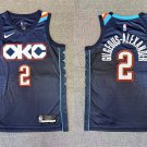 Men's Oklahoma City Thunder #2 Shai Gilgeous Alexander Navy Blue Jersey
