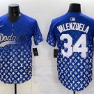Men's Los Angeles Dodgers #34 Fernando Valenzuela Blue Limited Stitched Jersey