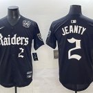 Men's Las Vegas Raiders #2 Ashton Jeanty Black 'Gothic Sin City Jersey