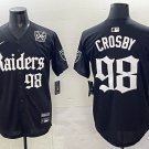Men's Las Vegas Raiders #98 Maxx Crosby Black 'Gothic Sin City Jersey