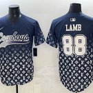 Men's Dallas Cowboys #88 CeeDee Lamb Navy Limited Stitched Baseball Jersey