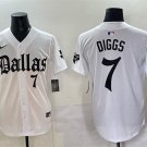 Men's Dallas Cowboys #7 Trevon Diggs White 'Gothic Lone Star Edition' Limited Jersey