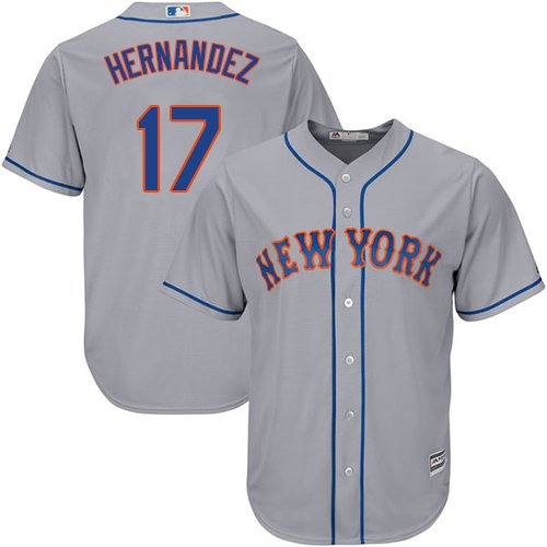 Mets #17 Keith Hernandez Grey Cool Base Stitched Player Jersey
