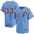 Mens Philadelphia Phillies #33 Edmundo Sosa Nike Light Blue Alternate Limited Jersey