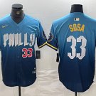 Men's Philadelphia Phillies #33 Edmundo Sosa Blue 2024 City Connect Limited Jersey