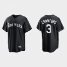 Men's Seattle Mariners #3 J.P. Crawford Nike Black Collection Jersey