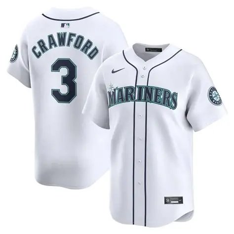 Seattle Mariners #3 J.P. Crawford Alternate Jersey White