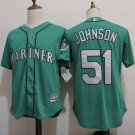 Men's SEA #51 Randy Johnson Green Cooperstown Collection Cool Base Jersey