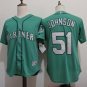 Men's SEA #51 Randy Johnson Green Cooperstown Collection Cool Base Jersey