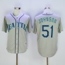 Men's Seattle Mariners Retired Player #51 Randy Johnson Gray Cool Base Jersey