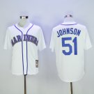 Men's Seattle Mariners Player #51 Randy Johnson White Jersey