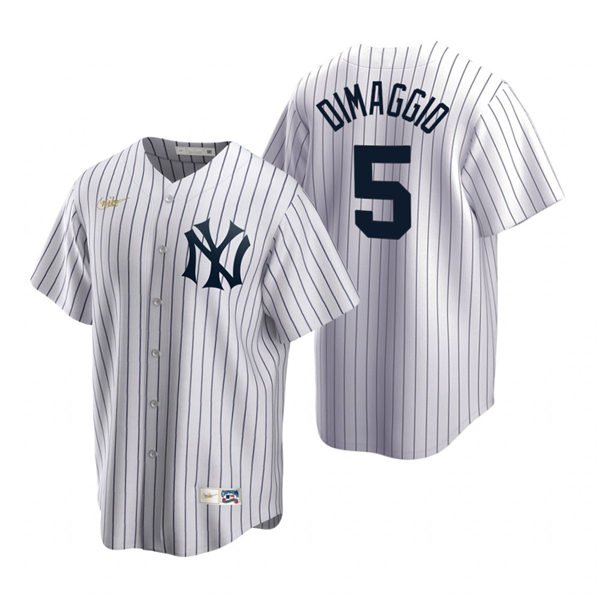 Mens New York Yankees Player #5 Joe DiMaggio White Home Cool Base Jersey