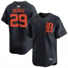 Detroit Tigers #29 Tarik Skubal Navy Orange Limited Player Jersey