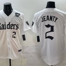 Men's Las Vegas Raiders #2 Ashton Jeanty White 'Gothic Sin City Shadows Edition' Jersey