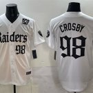 Men's Las Vegas Raiders #98 Maxx Crosby White 'Gothic Sin City Shadows Jersey