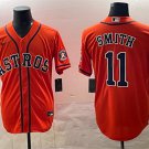 Men's Houston Astros #11 Cam Smith Orange Cool Base Stitched Jersey