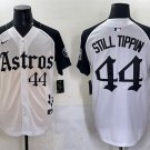 Men's Houston Astros #44 Still Tippin White/Black Gothic 'Houston Born Barrio Raised' Jersey
