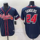 Men's Atlanta Braves #24 Deion Sanders Navy 2025 Speedway Classic Jersey