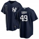 New York Yankees Retired Player #49 Ron Guidry Navy Alternate Cool Base Jersey