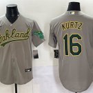 Oakland Athletics #16 Nick Kurtz Gray 2024 Away Limited Stitched Jersey