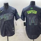 Men's Tampa Bay Rays #14 Chandler Simpson Charcoal 2024 City Connect Limited Jersey