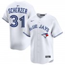 Men's Toronto Blue Jays #31 Max Scherzer White 2024 Home Limited Stitched Jersey
