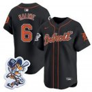 Men's Detroit Tigers Retired Player #6 Al Kaline Navy Paws Patch Limited Jersey