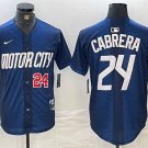 Tigers #24 Miguel Cabrera Navy 2024 City Jersey