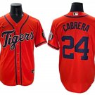 DET #24 Miguel Cabrera Orange Stitched Player Jersey