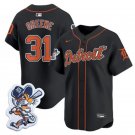 Detroit Tigers #31 Riley Greene Black With Patch Cool Base Stitched Baseball Jersey