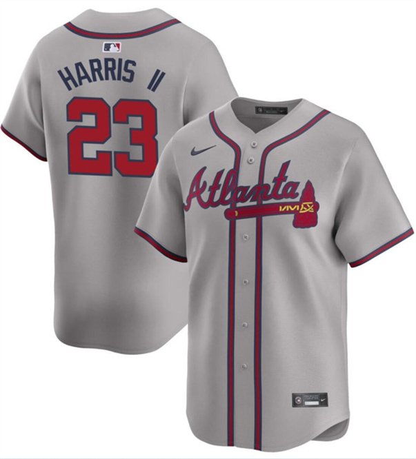 Atlanta Braves #23 Michael Harris II 2024 Away Cool Baseball Jersey Gray