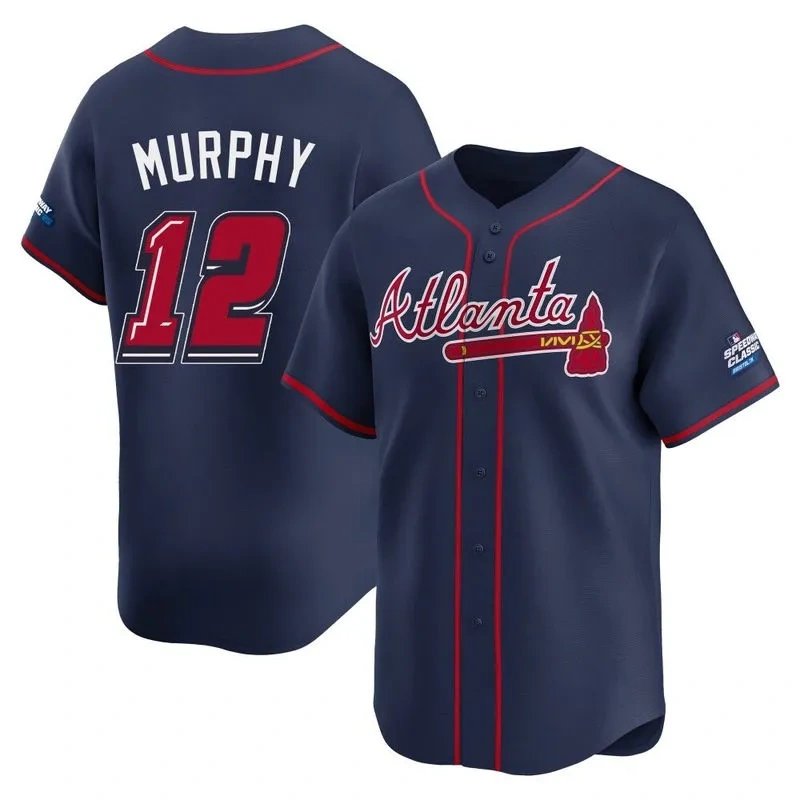 Mens Atlanta Braves #12 Sean Murphy Navy Speedway Classic Alternate Limited Jersey