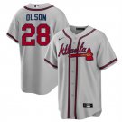 ATL #28 Matt Olson Cool Base Jersey Grey