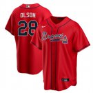 ATL #28 Matt Olson Cool Base Jersey Red