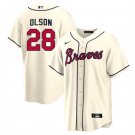 Atlanta Braves #28 Matt Olson Cool Base Jersey Cream