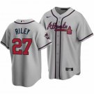 Braves #27 Austin Riley Player Jersey Gray