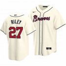 Braves #27 Austin Riley Player Jersey Cream