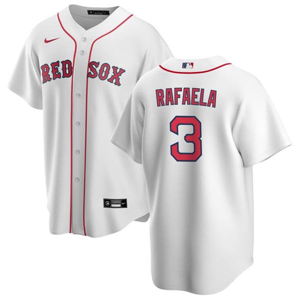 Mens Boston Red Sox #3 Ceddanne Rafaela White Alternate with Name Limted Jersey
