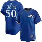 Mens Minnesota Twins #50 Willi Castro Nike Royal City Connect Limited Jersey