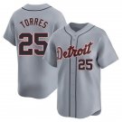 Detroit Tigers #25 Gleyber Torres Nike Gray Road Limited Jersey
