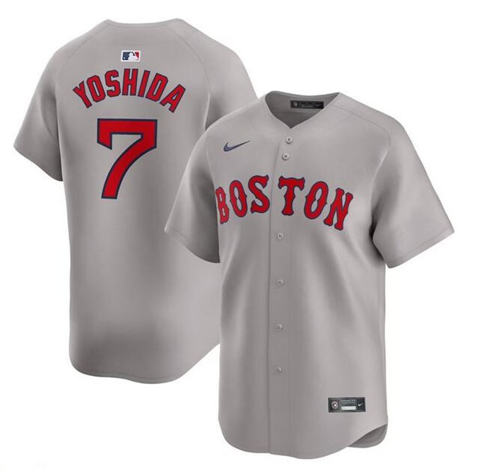 Men's Boston Red Sox #7 Masataka Yoshida Away Gray 2024 Cool Baseball Jersey