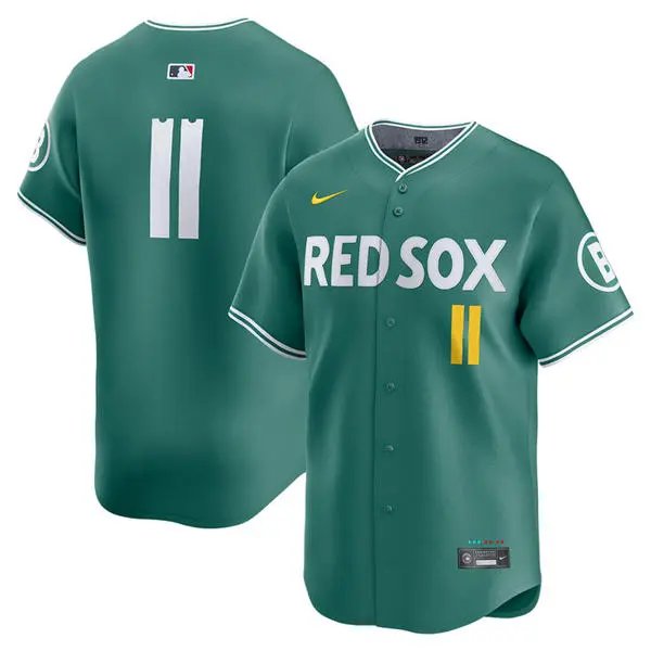 Boston Red Sox #11 Rafael Devers Green 2025 City Connect 2.0 Limited Jersey