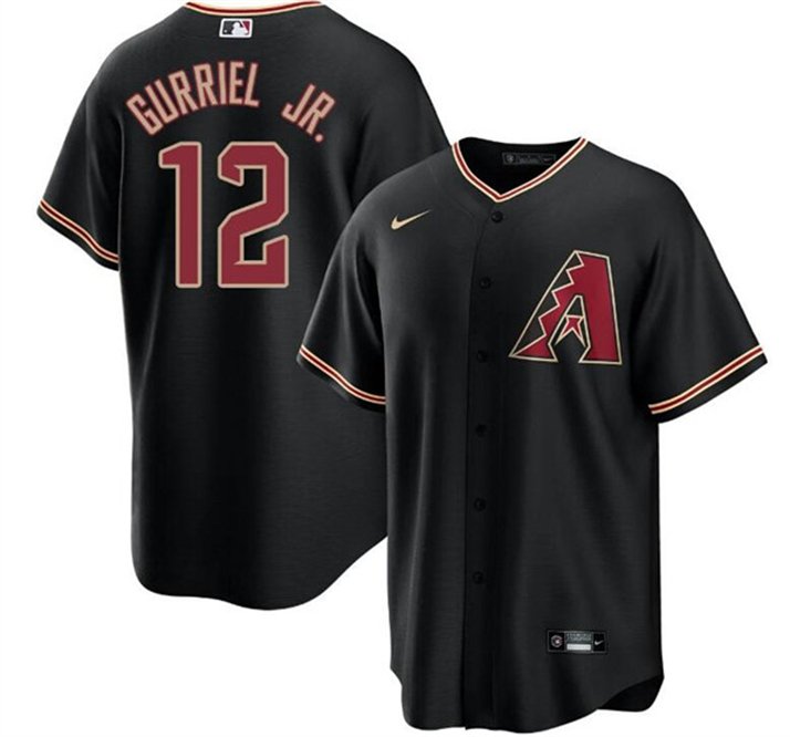 Arizona Diamondbacks #12 Lourdes Gurriel Jr. Black Cool Baseball Jersey