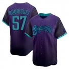 Mens Arizona Diamondbacks #57 Eduardo Rodriguez Serpientes 2025 City Jersey Purple