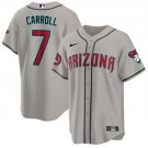 Diamondbacks Active Player #7 Corbin Carroll Gray 2024 Cool Base Jersey
