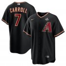 Men's Arizona Diamondbacks #7 Corbin Carroll Black 2023 World Series Cool Base Stitched Jersey