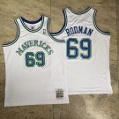 Dallas Mavericks #69 Dennis Rodman Mitchell & Ness Jersey White