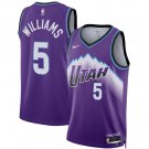 Men's Utah Jazz #5 Cody Williams Purple 2025 Icon Edition Stitched Basketball Jersey